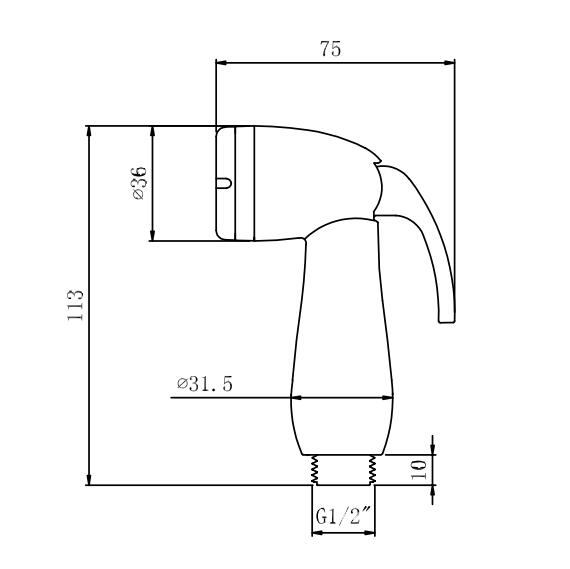 Pulverizador de mano de baño de alta presión para lavado de inodoros