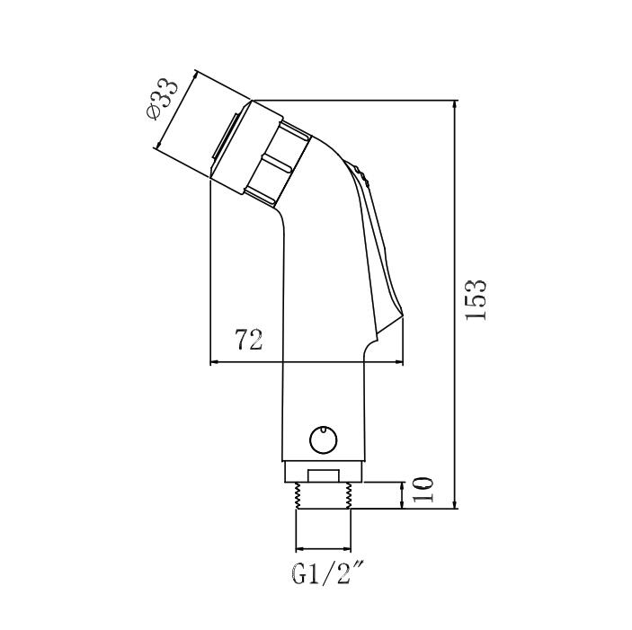Pulverizador de bidé de rosca G1/2 multifuncional para inodoro